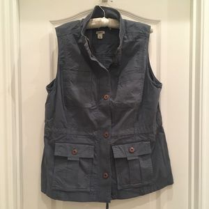 L.L. Bean Blue Pocket Utility Vest